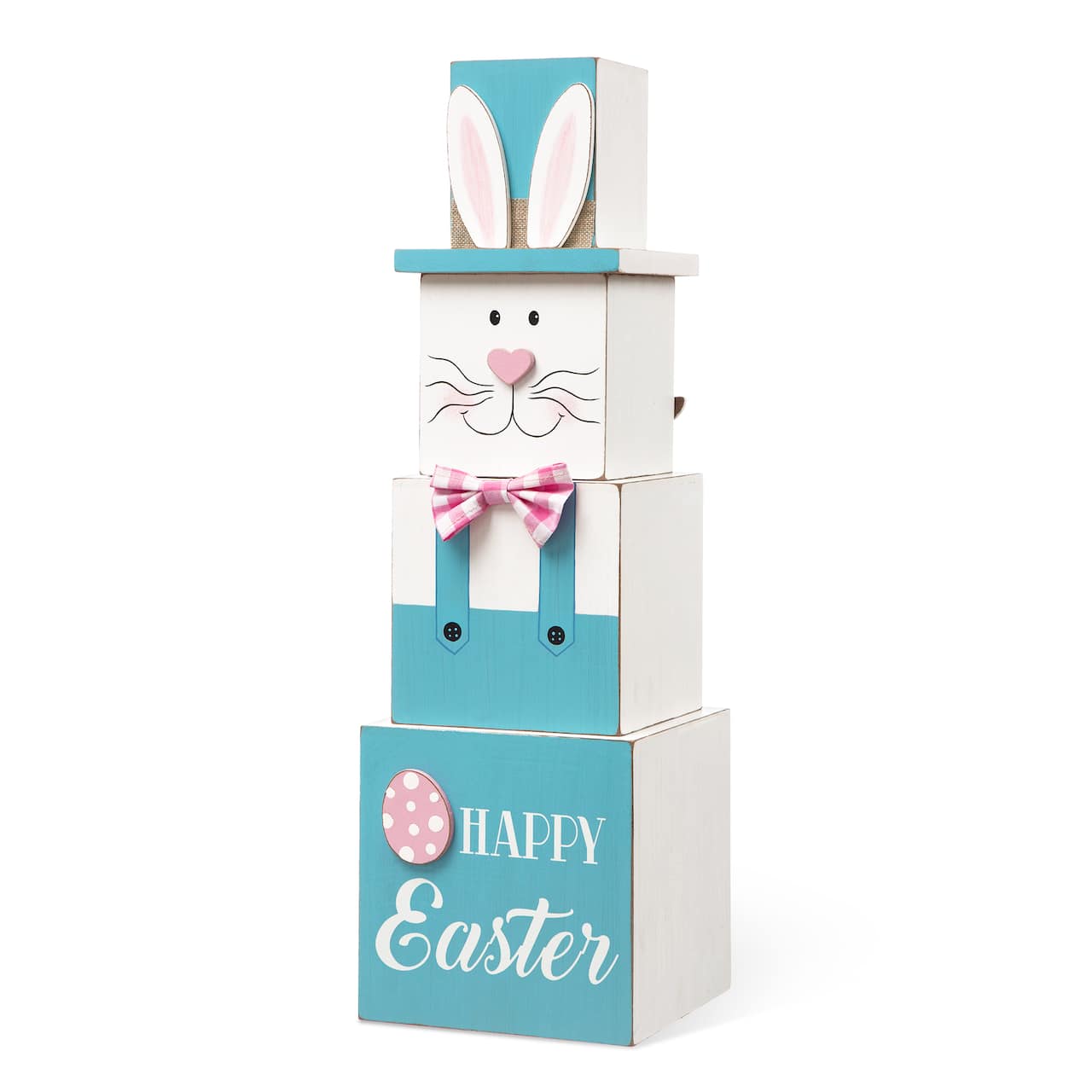 Glitzhome&#xAE; 24&#x22; Double Sided Wooden Easter Porch D&#xE9;cor